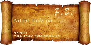 Paller Diána névjegykártya